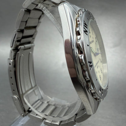 Seiko Alba field Gear Watch Men 40mm Luminous Dial Steel Date V732-0R30 PARTS4