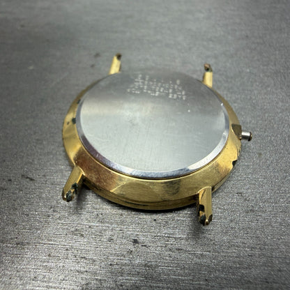 Seiko Watch Men 32mm White Dial Gold Tone Round HAS NO CROWN!!!! 7800-8049 PARTS10