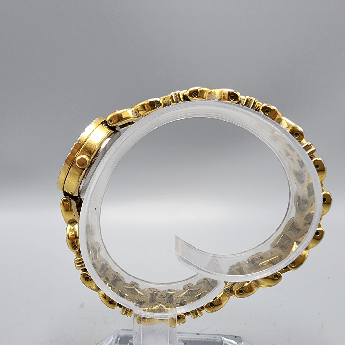 Wittnauer Watch Women Gold Tone MOP Dial Crystal Bezel 22mm CZ8230-0751 PARTS