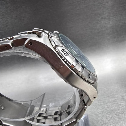 Fossil Blue Watch Men 36mm Blue Dial Silver Tone Daydate Round BQ-9185 New Batt3