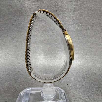Seiko Watch Women 22mm White Dial Gold Tone Oval Bracelet 73216070 New Battery8