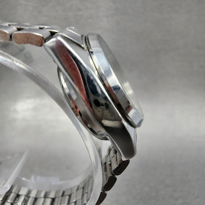 Seiko 5 Automatic Watch Women 23mm Silver Dial Silver Tone Daydate 42060332 Run3