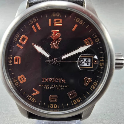 Invicta I Force Watch Men 44mm Black Dial Steel Date Round 12975 New Battery1