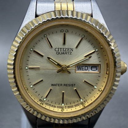Citizen CQ Watch Women 25mm Champagne Dial Two Tone Daydate 6000-R00413 New Batt1