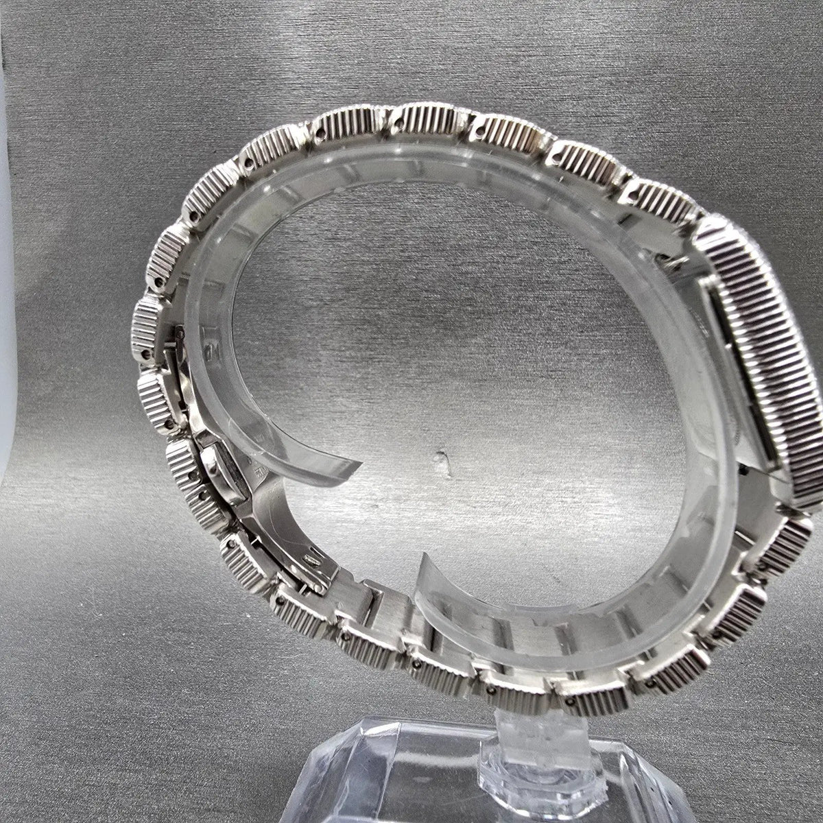 Judith Ripka Tank Watch Women 25mm MOP Dial Silver Tone Crystal Bezel New Batt8