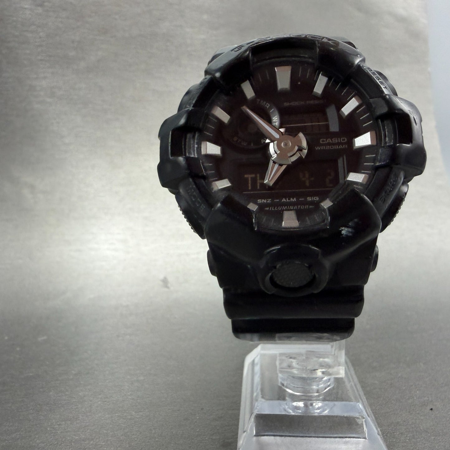 Casio G-Shock GA-700 Watch Men 53mm Analog Digital Black Alarm Chrono New Batt A5