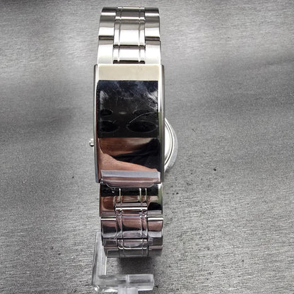Bulova TFX Watch Men 40mm White Dial Silver Tone Date Round 36B100 New Battery8
