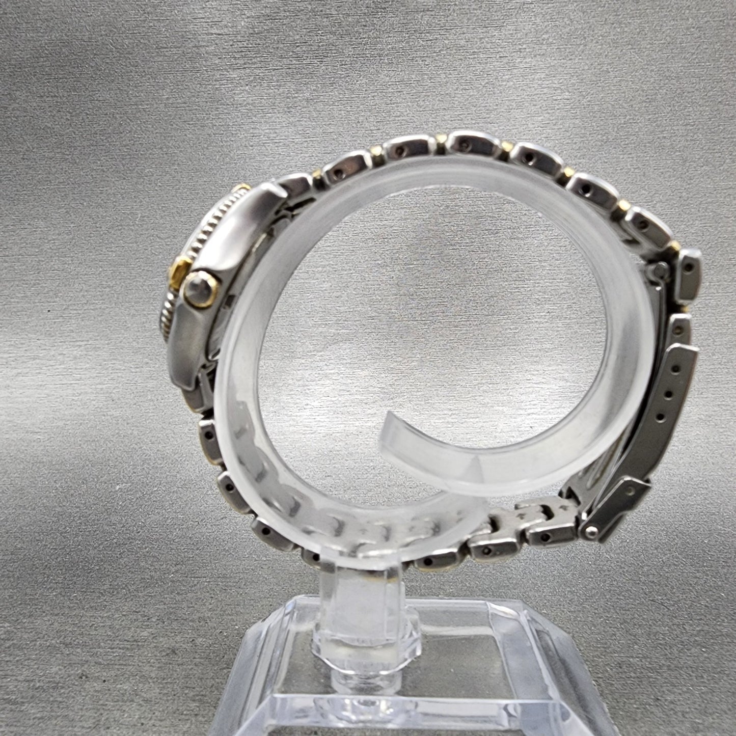 Bulova Marine Star Dive Watch Women 25mm MOP Dial Two Tone Date Round New batt6