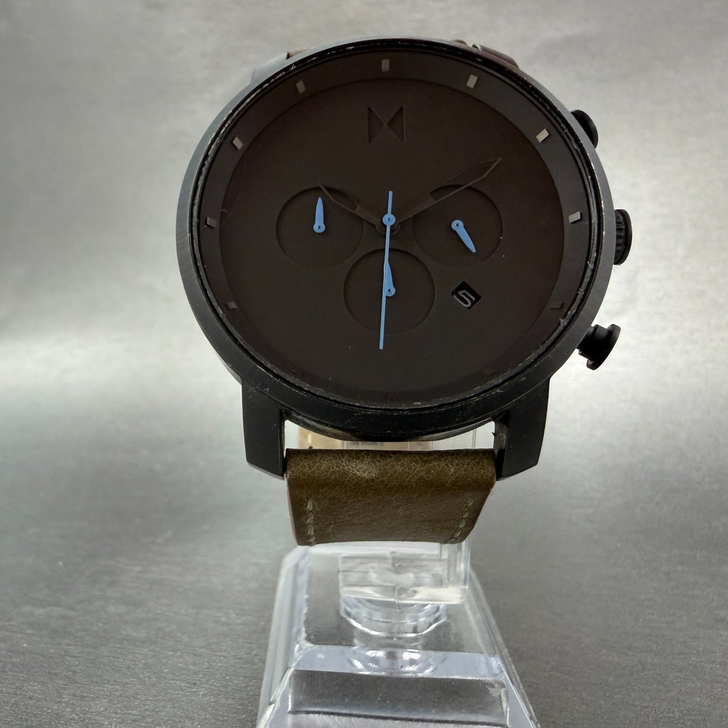 MVMT Chronograph MC02 Watch Men 45mm Black Dial Black Tone Date Round New Batter5