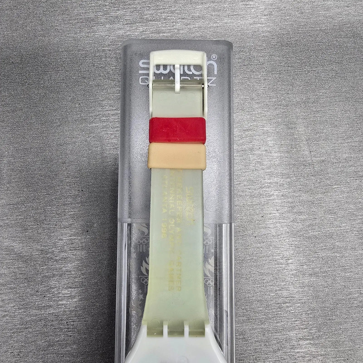 Swatch St. Moritz 1928 Watch Men 34mm Blue Dial White Case GZ134 New Battery NOS7
