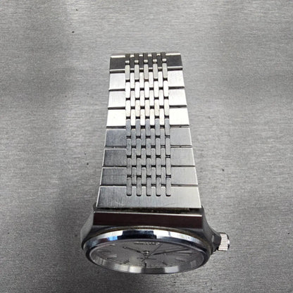Seiko Chronos Watch Men 34mm Silver Dial Silver Tone Daydate 5H23-7D20 New Batt4