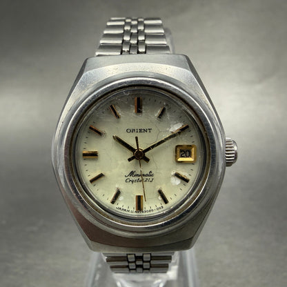 Orient Minimatic Watch Women 25mm MOP Dial Steel Date Crystal 21 Runs 0J4973020
