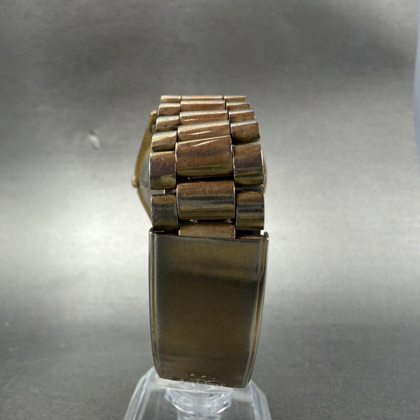 Seiko SQ Presdisent Watch Men 36mm Gold Dial Gold Tone Daydate 7123-8050 PARTS8