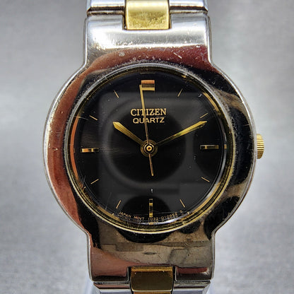 Citizen Watch Women 24mm Black Dial Two Tone Round 1032S93681 New Battery1
