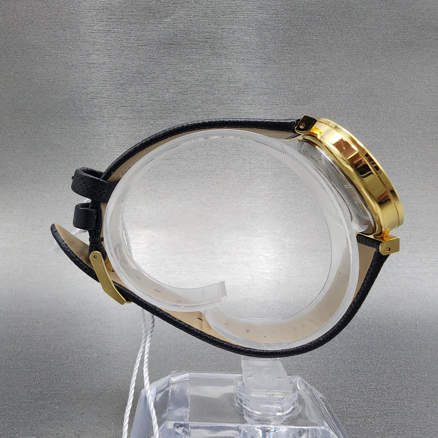 Movado Museum Classic Automatic Watch Women 32mm Black Dial Gold Tone Date Runs8