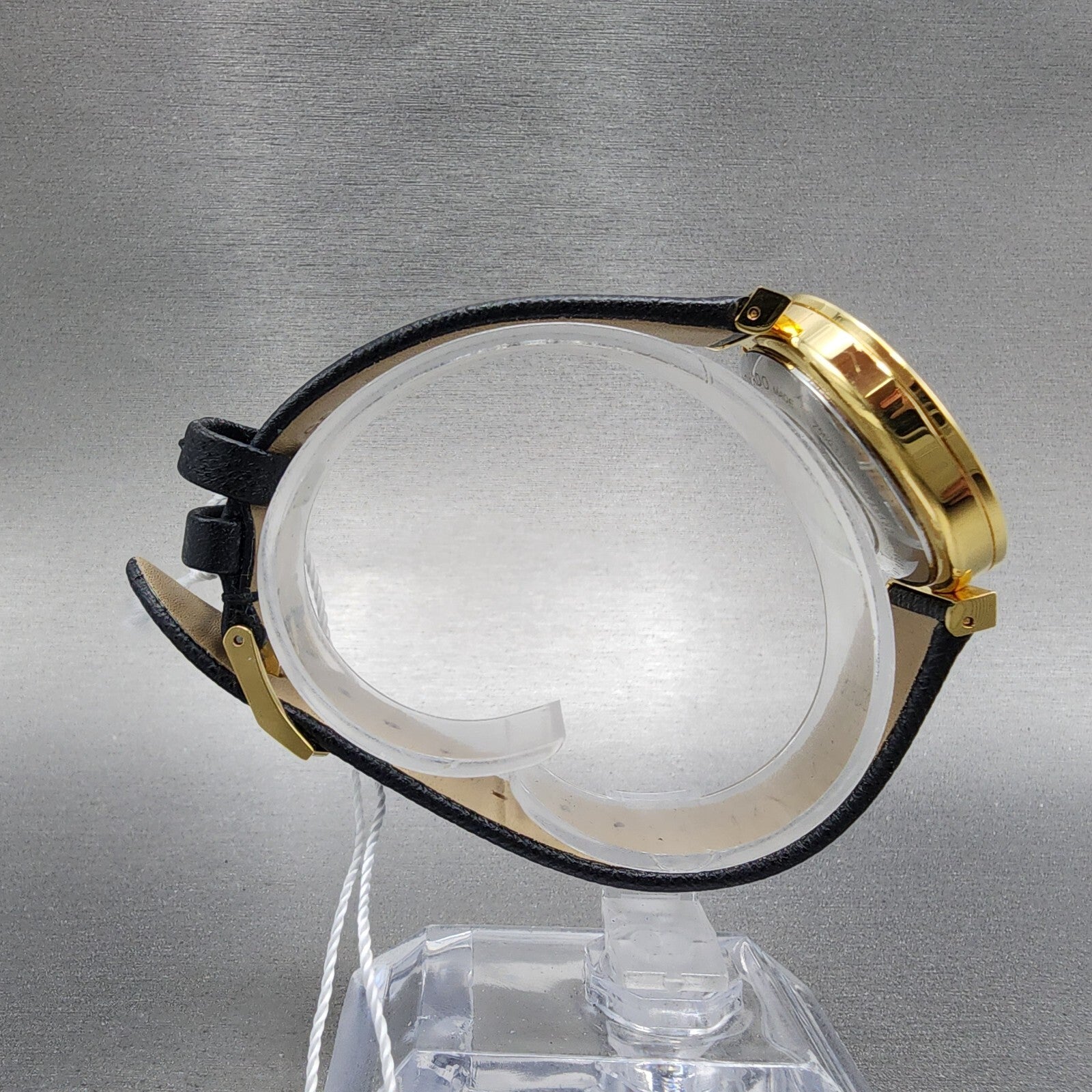 Movado Museum Classic Automatic Watch Women 32mm Black Dial Gold Tone Date Runs8