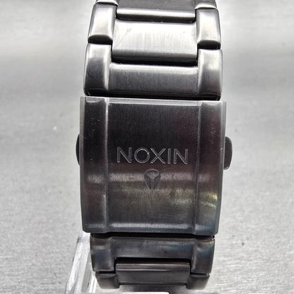 Nixon The Cannon Watch Men 40mm Red Dial Gray Tone Round New Battery7