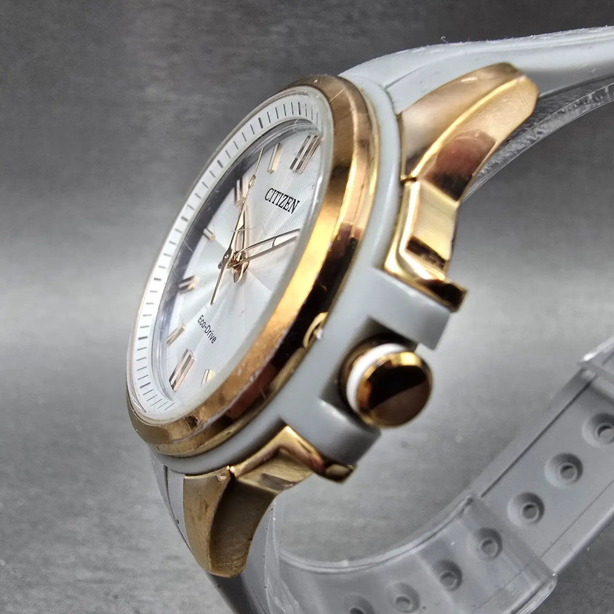Citizen Eco-drive Weekender Watch Women 38mm GrayDial Rose Gold Date Works2