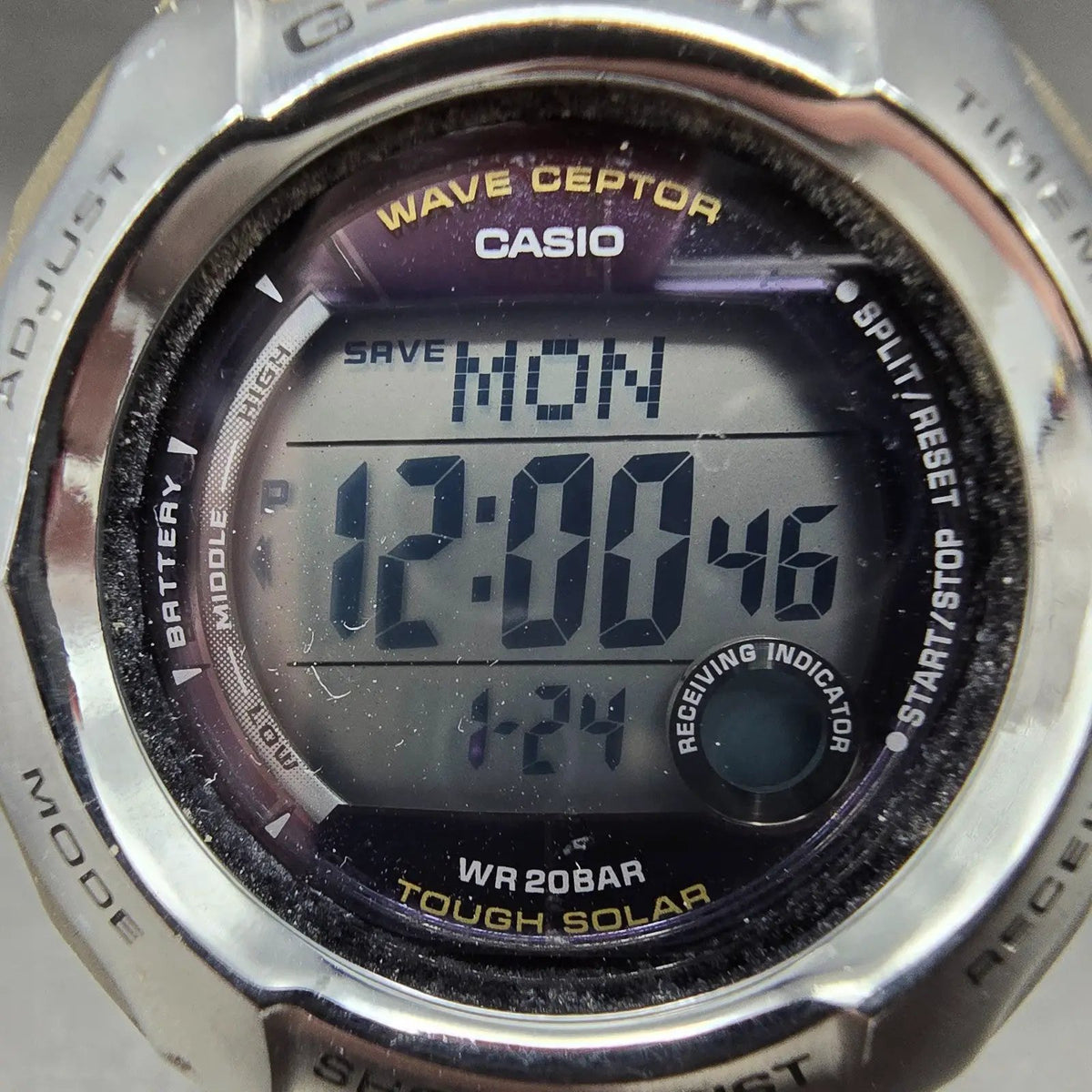 Casio G-Shock GW-700DJ Watch Men 46mm Gray Silver Solar Alarm Chronograph Runs1