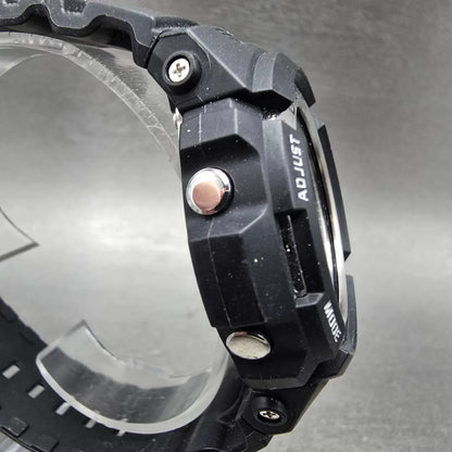 Casio G-Shock AWG-M100 Watch Men 47mm Black Silver Alarm Chrono Solar Works3