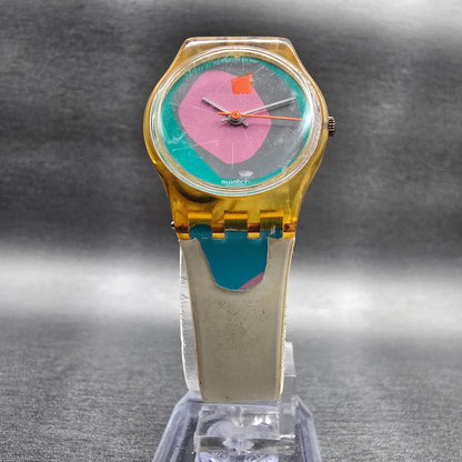 Swatch Luna Di Capri Watch Women 25mm Blue Dial Round LK109 New Battery Vintage5