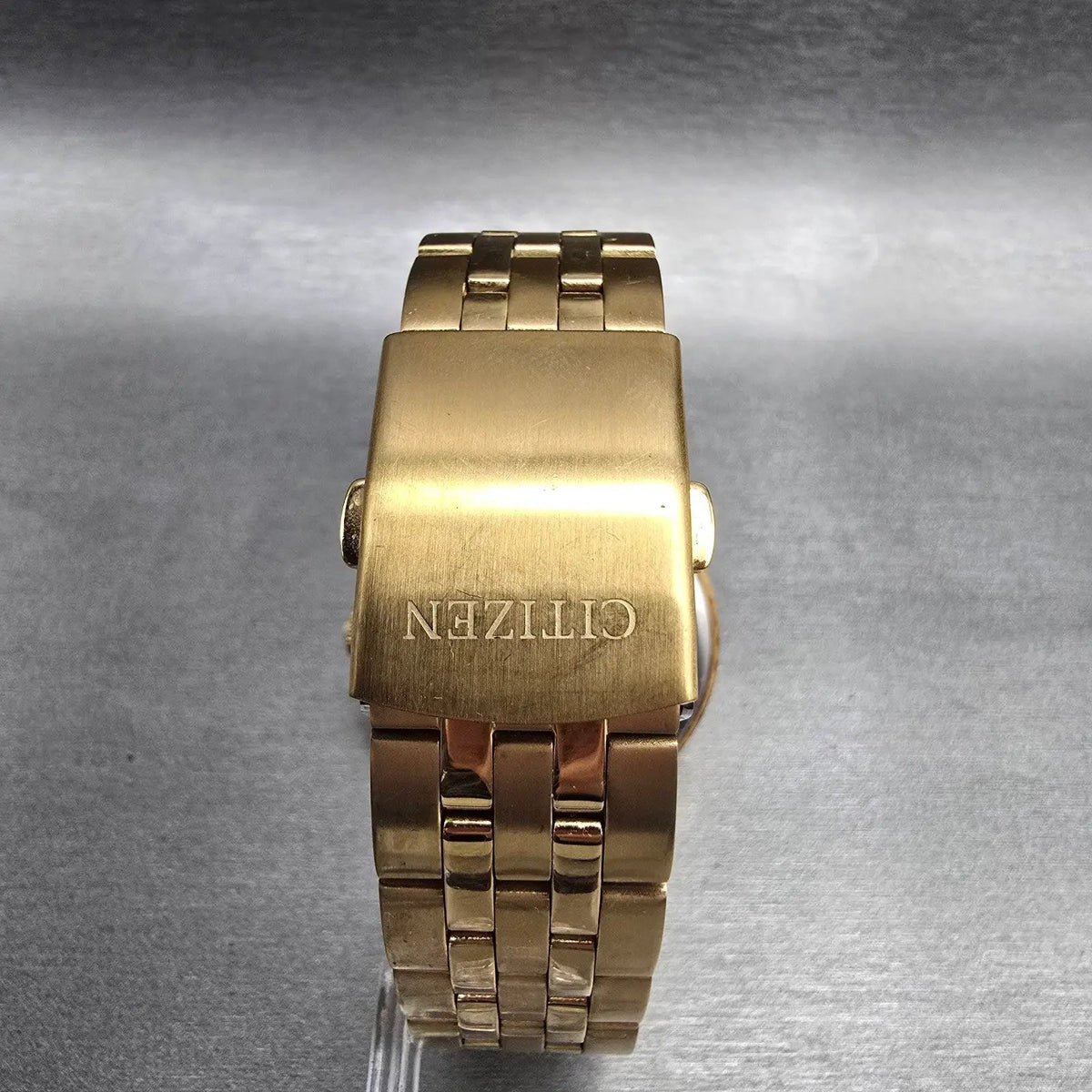 Citizen Watch Men 41mm Gold Dial Gold Tone Daydate 1502-S097835 New Battery7