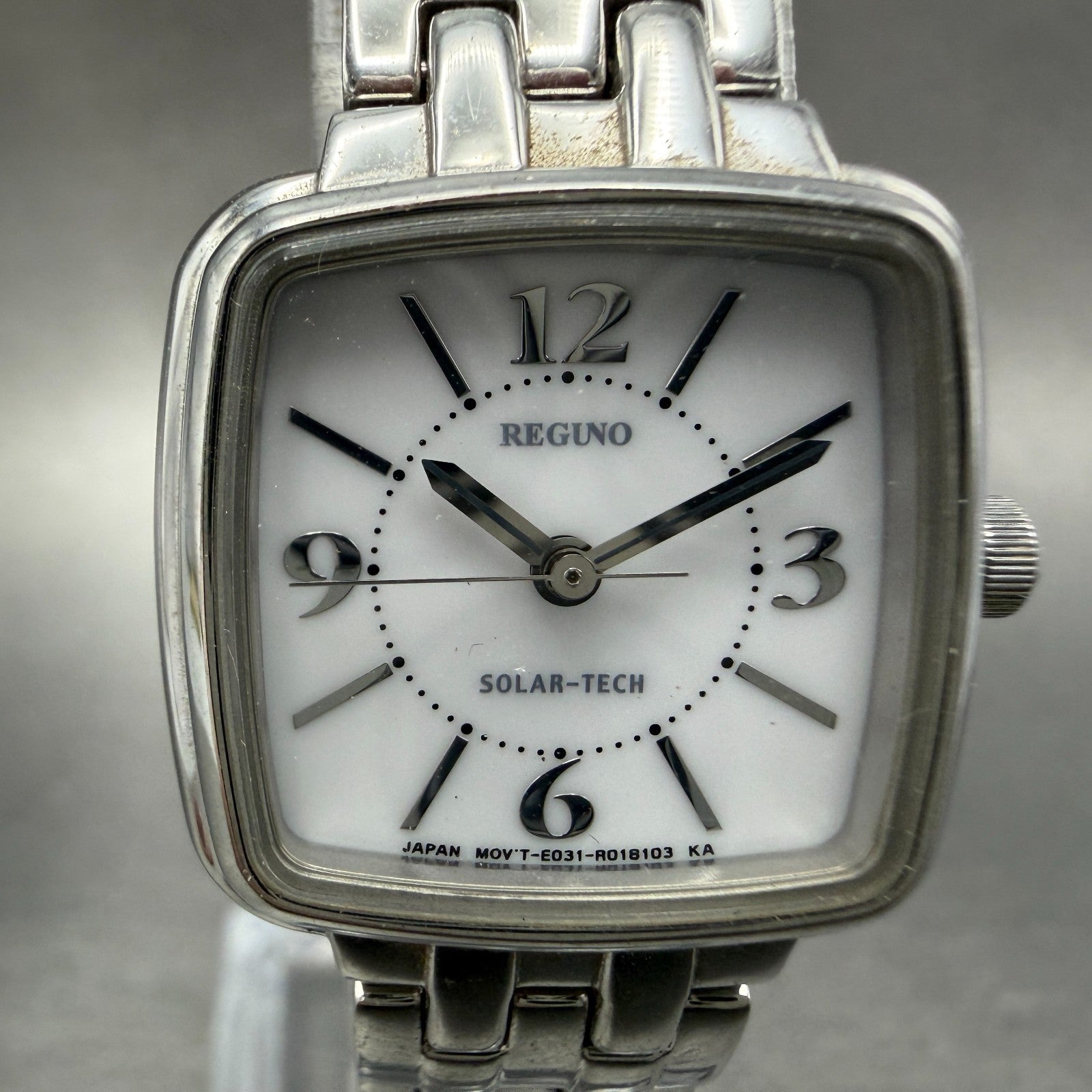 Citizen Reguno Solar Watch Women 23mm White Dial Silver Tone E031-R005288 Runs1