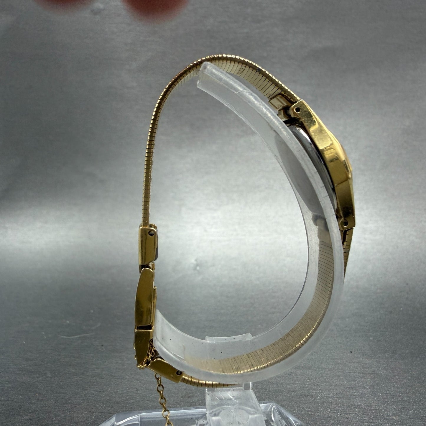 Seiko Watch Women 16mm Champagne Dial Gold Tone Octagon 2c20-6510 New Battery 498