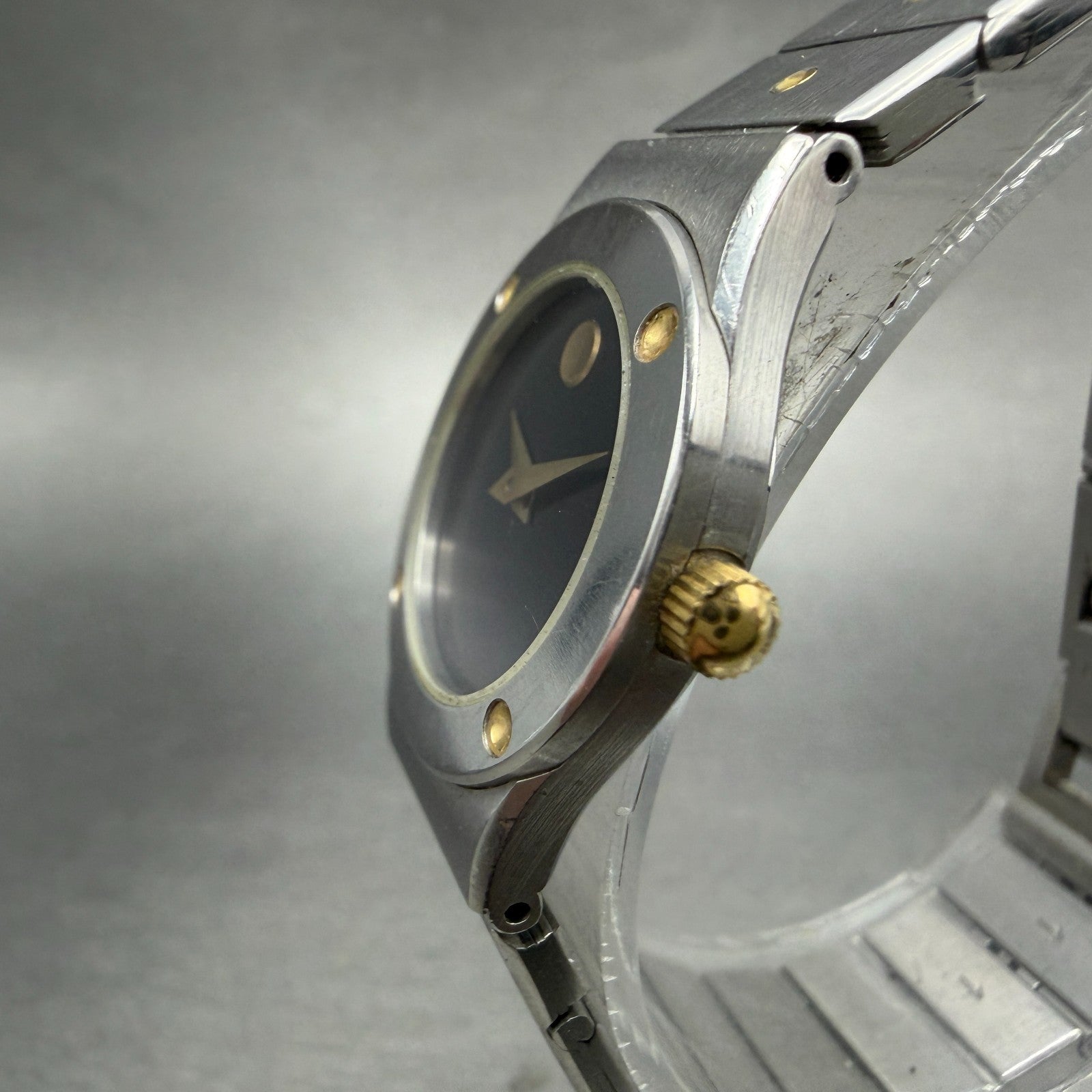 Movado Museum Watch Women 23mm Black Dial Two Tone 86.A1.836C New Battery2