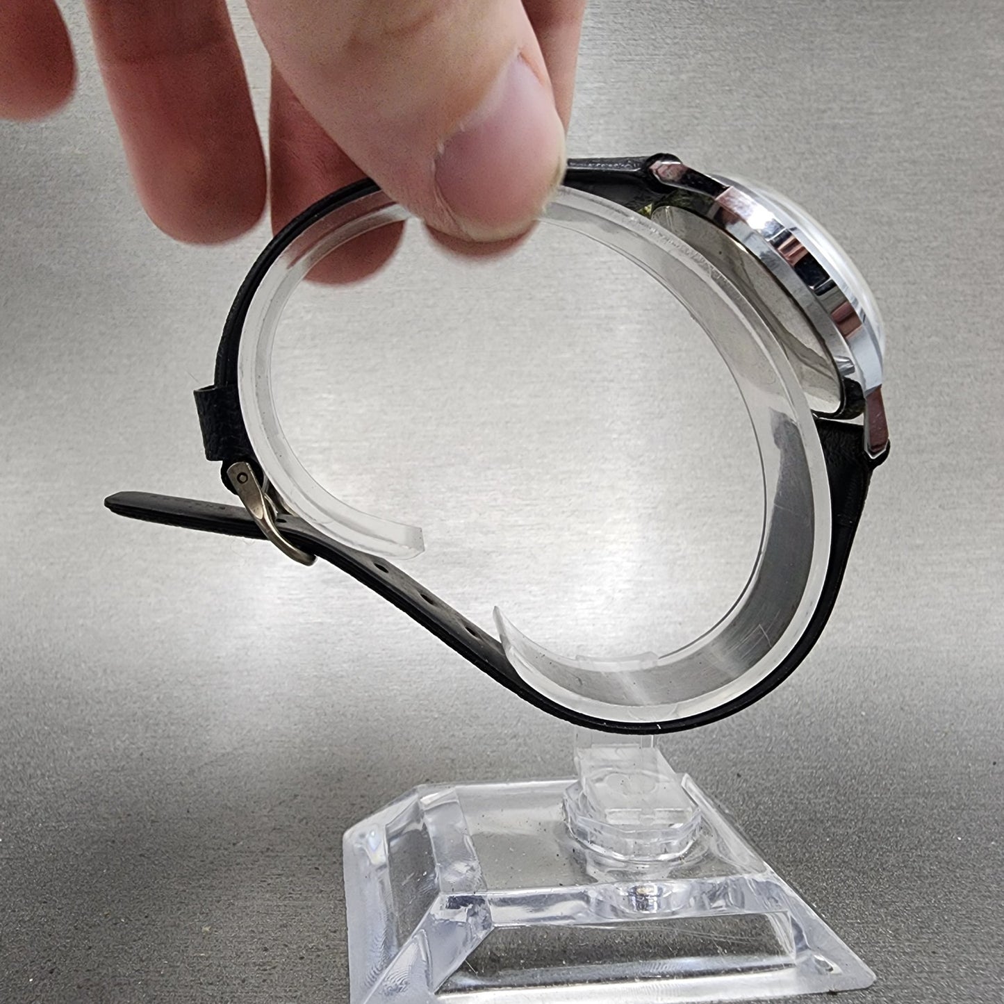 Timex Marlin Watch Men 34mm Champagne Dial Silver Tone Date Round Manual PARTS8