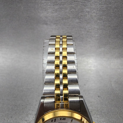 Seiko Watch Women 24mm White Dial Two Tone Daydate Round 7N830011 New Battery4