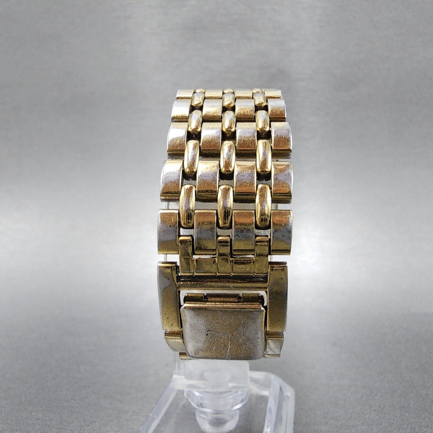 Seiko Tank Watch Men 27mm Black Dial Gold Tone Date 7n295b29 New Battery7