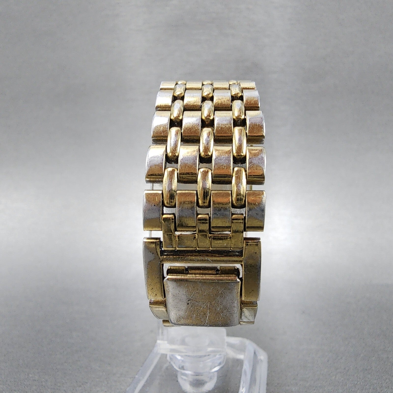 Seiko Tank Watch Men 27mm Black Dial Gold Tone Date 7n295b29 New Battery7