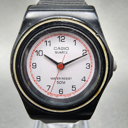 VTG Casio Watch Women 24mm White Dial Black Tone Round LQ-30W New Battery