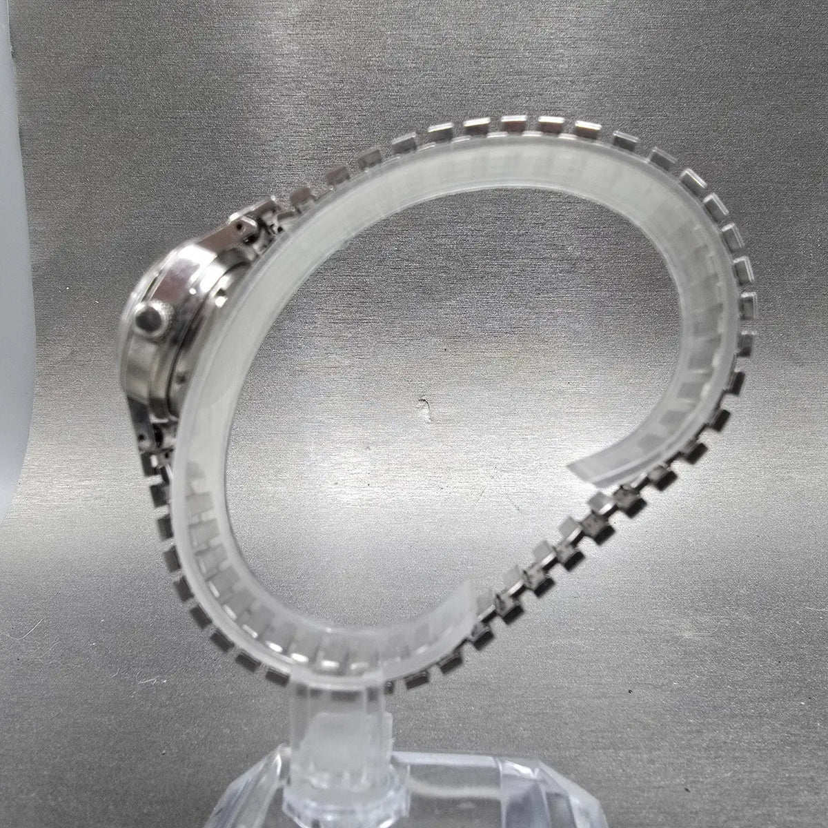Seiko Automatic Watch Women 24mm Silver Dial Silver Tone Date 2205-0599 PARTS JP7