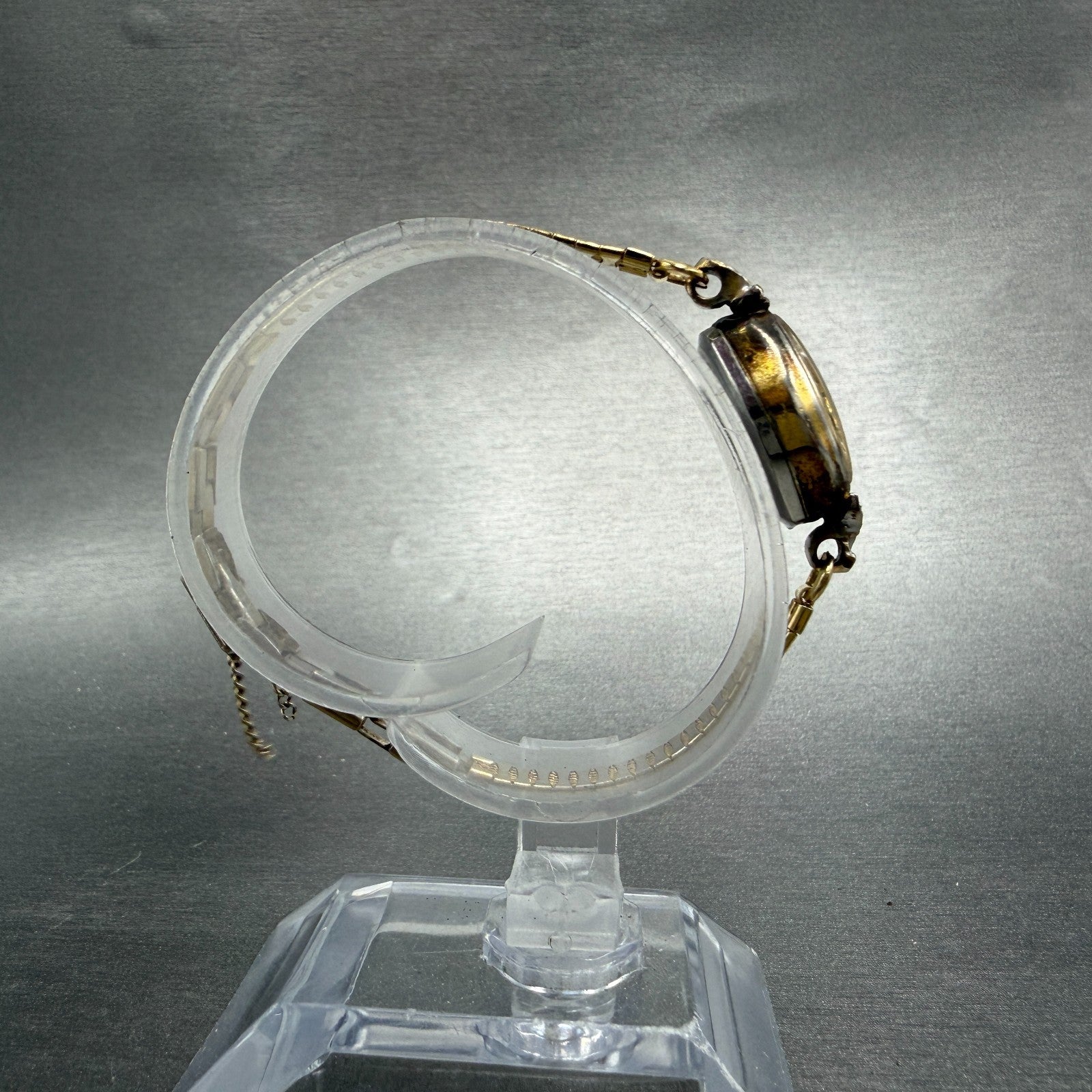 Elgin Watch Women 17mm Cream Dial Gold Tone Manual Wind Runs Vintage Cocktail8