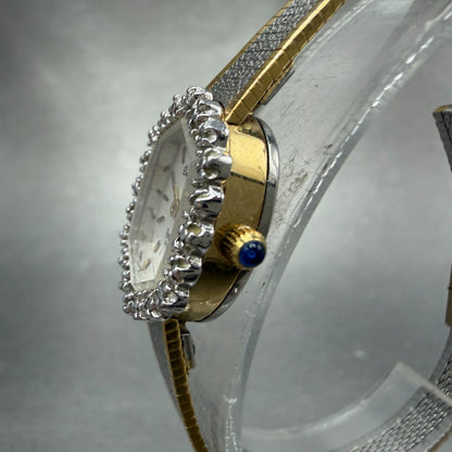 Armitron Deauville Diamond Watch Women 16mm White Dial Two Tone Oval NewBattery2