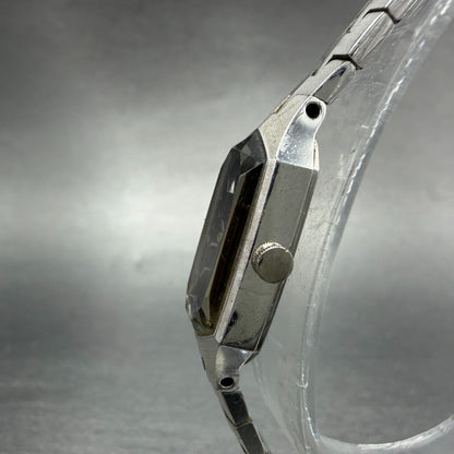 Seiko Watch Women 13mm Blue Dial Silver Tone Octagon 1320-5339 New Battery VTG2