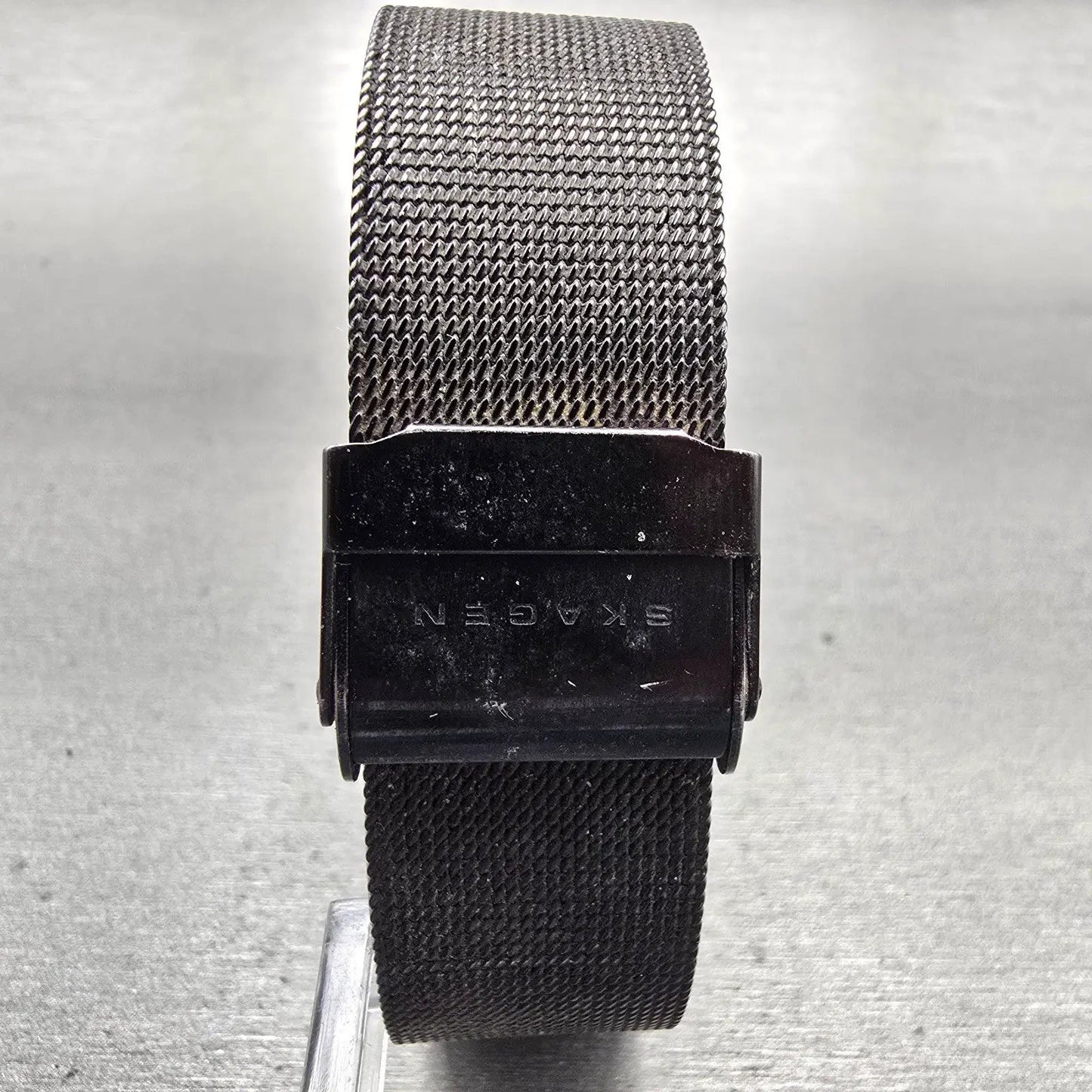 Skagen Watch Men 33mm Blue Dial Black Tone Titanium Round 233LTMN New Battery7