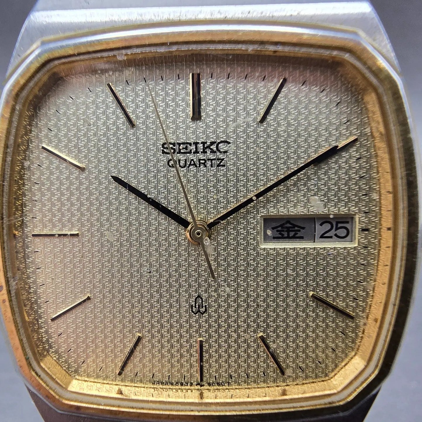 Seiko Watch Men 32mm Champagne Dial Two Tone Daydate 5933-5040 PARTS2