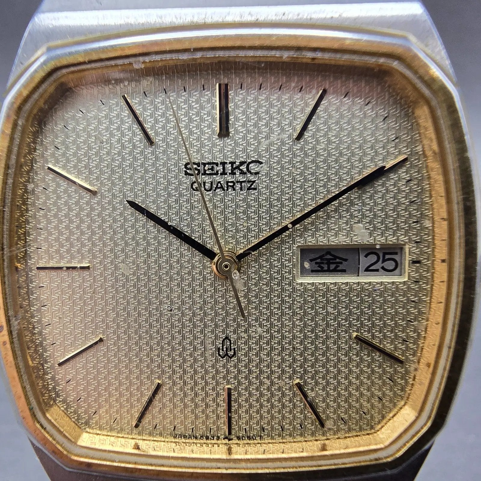Seiko Watch Men 32mm Champagne Dial Two Tone Daydate 5933-5040 PARTS2