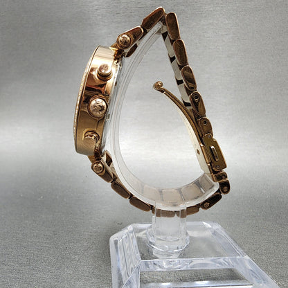 Michael Kors Parker Watch Women 39mm MOP Dial Rose Gold Tone Daydate New Battery6