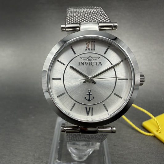Invicta Ocean voyage  Watch Women 32mm Silver Dial Steel 47264 New Battery0
