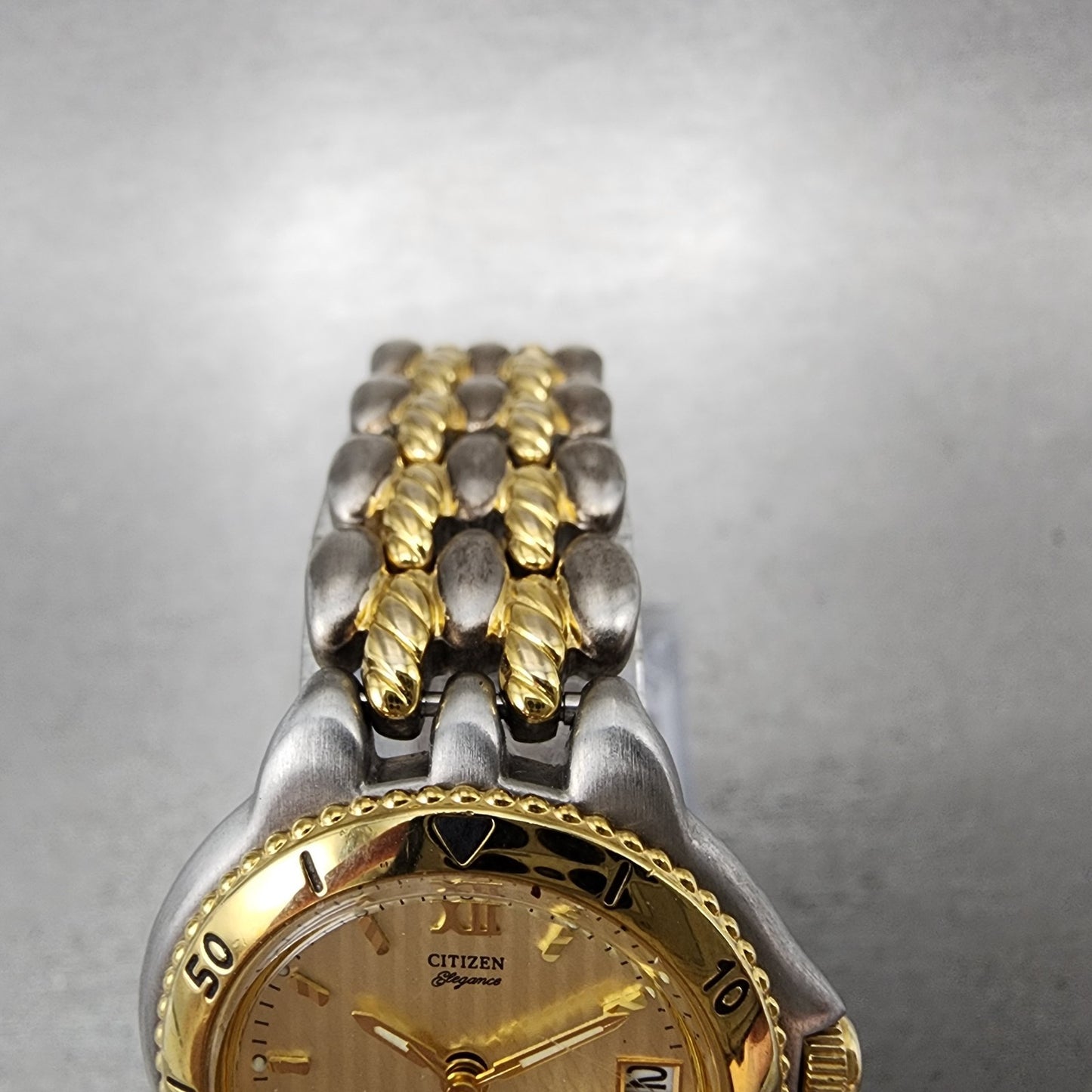 Citizen Elegance Watch Women 25mm Champagne Dial Two Tone Round New Battery4