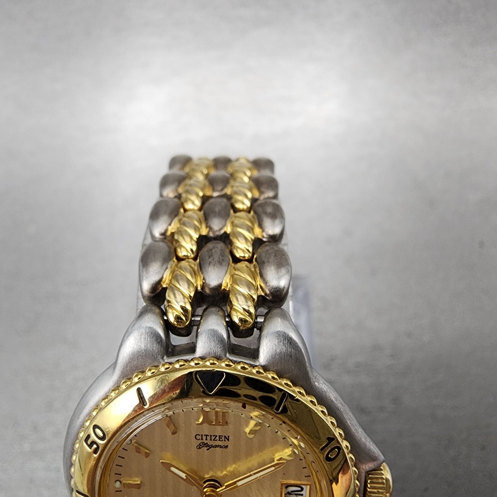 Citizen Elegance Watch Women 25mm Champagne Dial Two Tone Round New Battery4