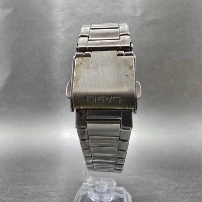 Casio Wave Ceptor Watch Men 42mm White Dial Steel Solar Analog Digital Works JP27