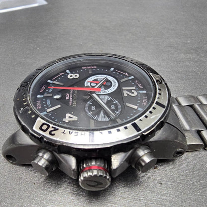Ripcurl Tidemaster Watch Men 42mm Black Dial Titanium Date READ!!! New Battery3