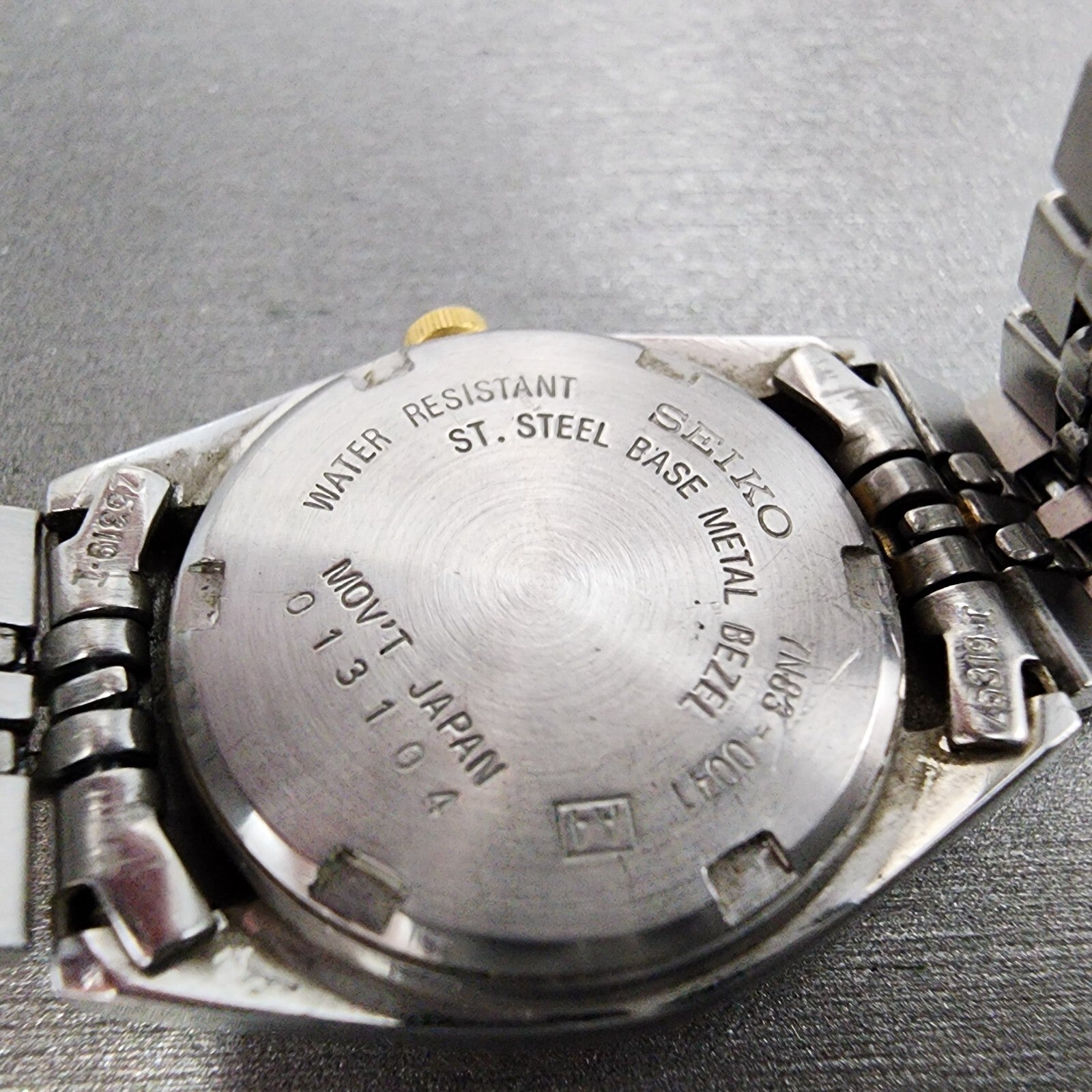 Seiko Watch Women 24mm White Dial Two Tone Daydate Round 7n830041 New Battery A9