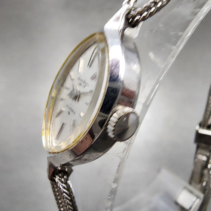 Seiko Solar Special Manual Watch Women 14mm Silver Dial Silver Tone Runs2