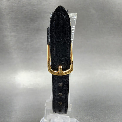 Seiko Tank Watch Women 17mm Black Dial Gold Tone Rectangle V4005538 New Battery7